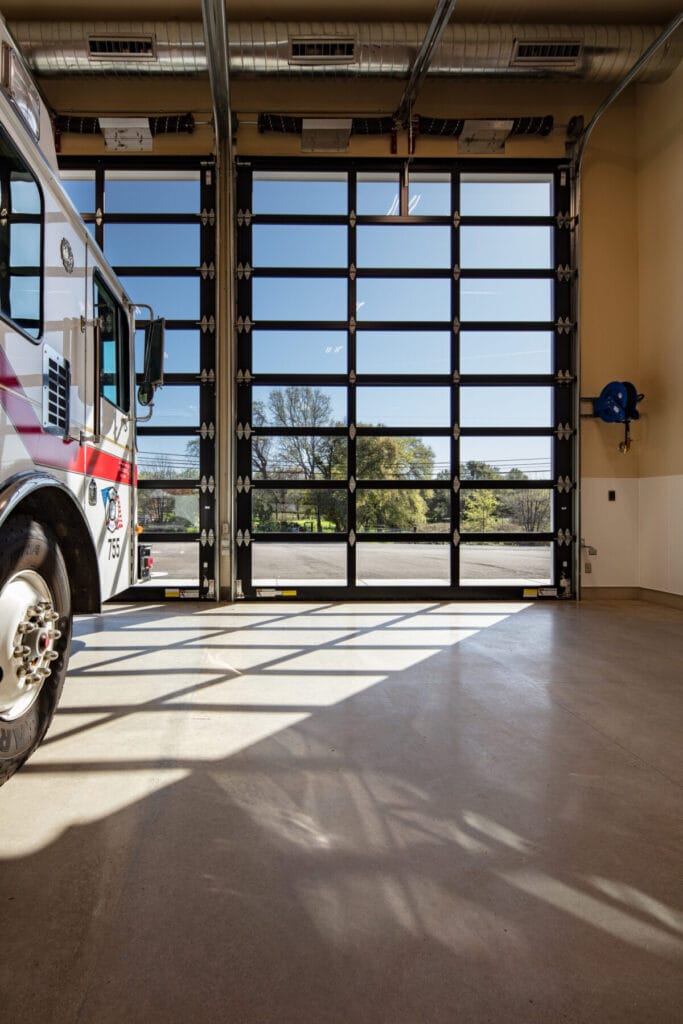Fire station bay door
